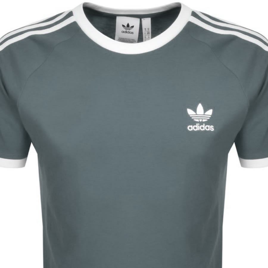 Alternative Image for Productadidas Originals 3 Stripe T Shirt Grey2